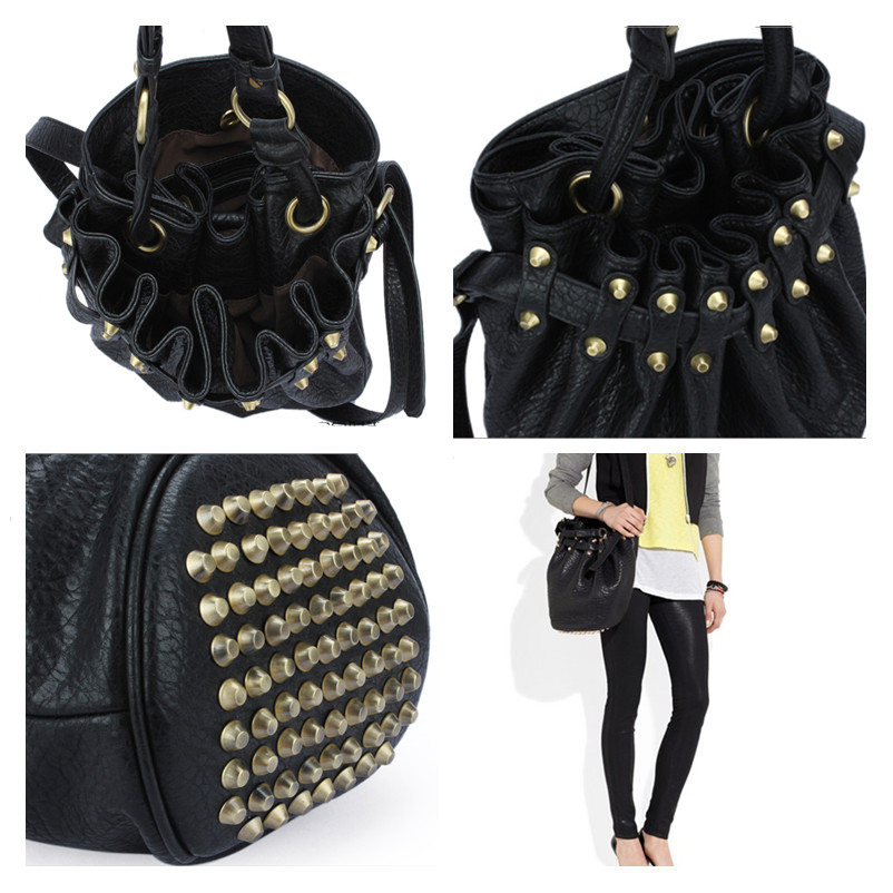 Black Shoulder Bag Rivet Punk on Luulla